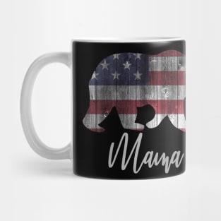 Mama Bear 4th of july flag american Mug